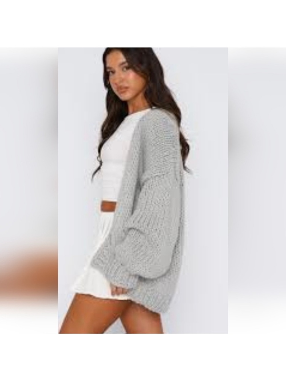 White Fox Boutique ‘a Little Too Much’  Chunky Knit Cardigan